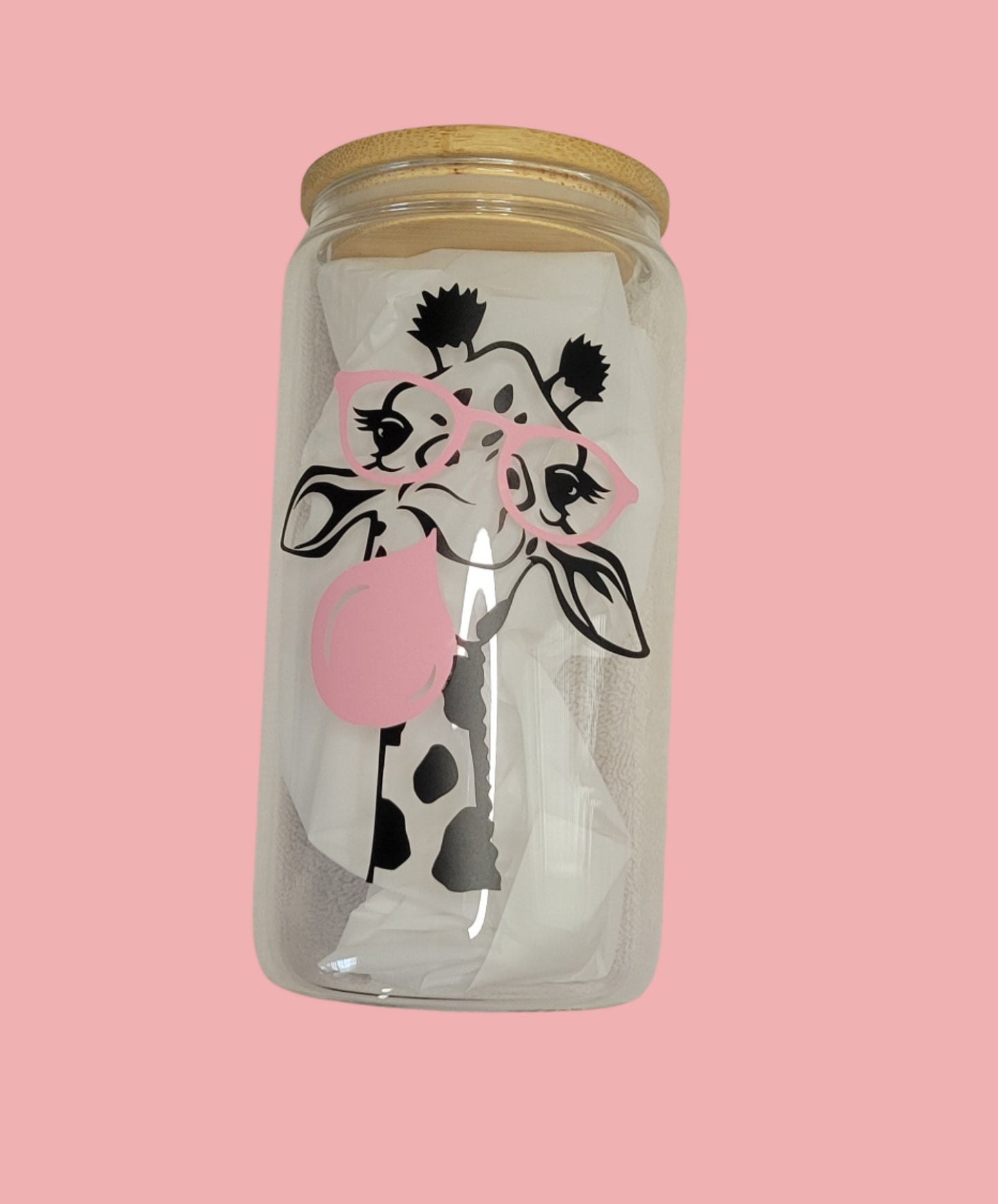 Giraffe Cartoon Glass Cup