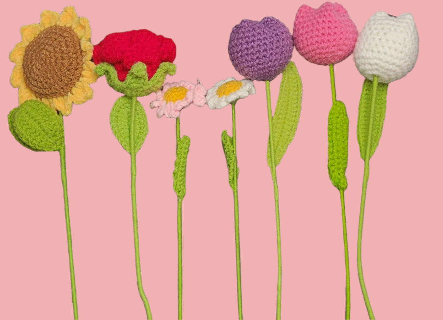 Mix and Match Crochet Flower Bouquet