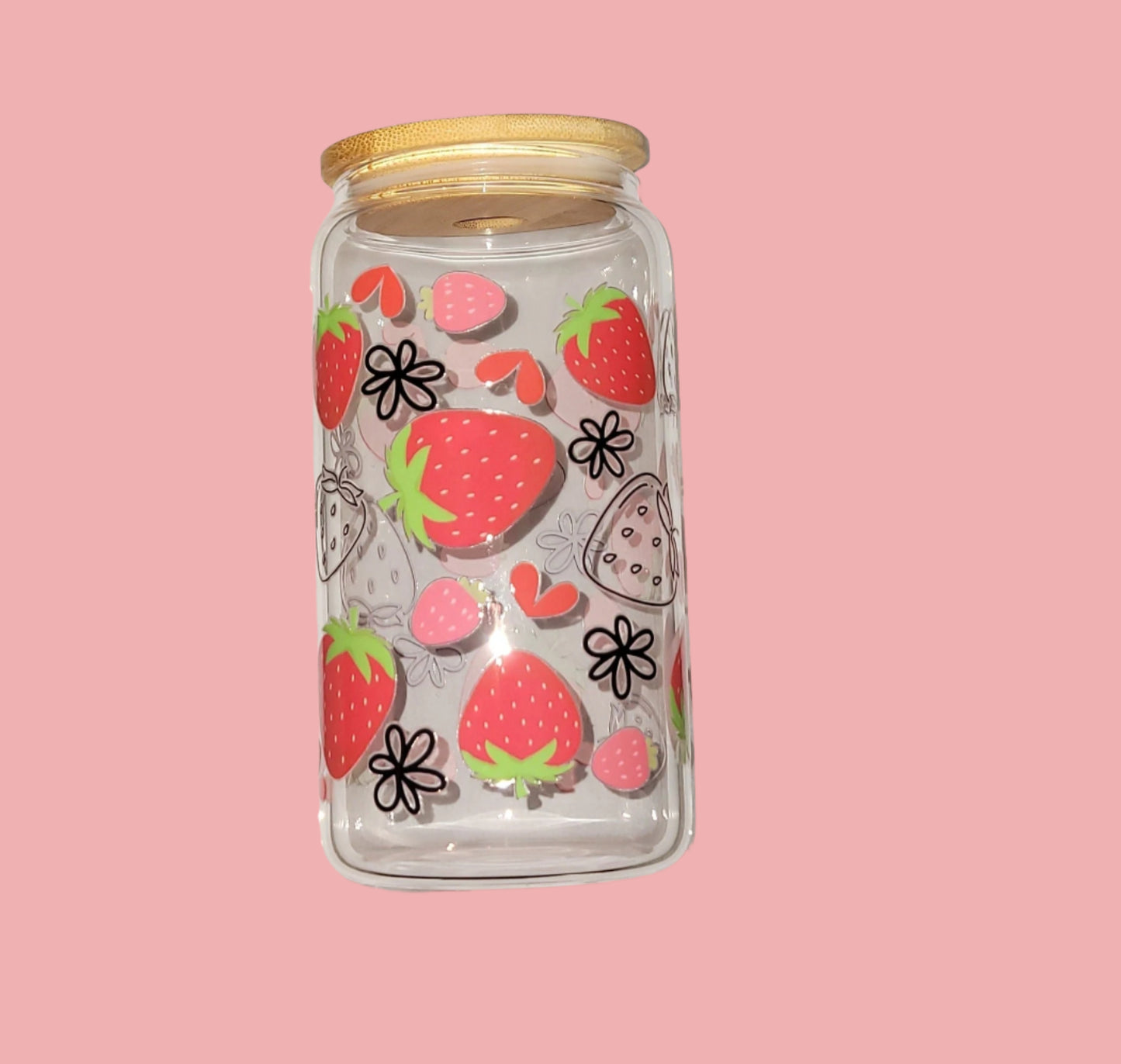 Strawberry Glass Cup