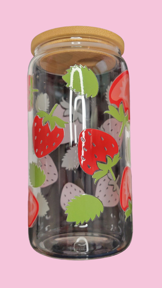Strawberry Glass Cup